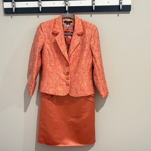 Max & Cleo Vibrant satin Orange Mini Dress with a jacket by ECI perfect match!